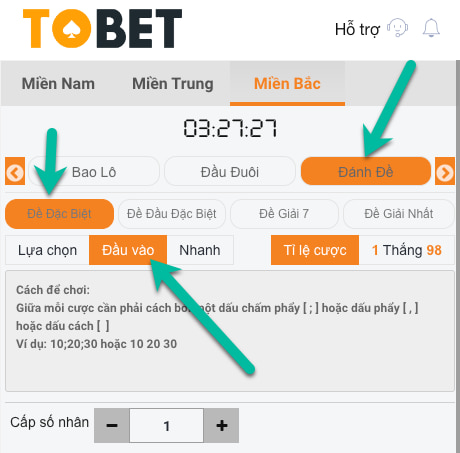 Hướng dẫn đánh Đề tại nhà cái Tobet88